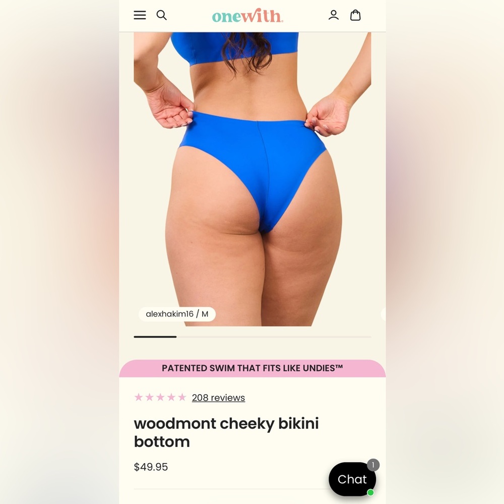 OneWith Bold Blue Bikini Set - Picture 3 of 9